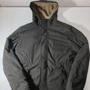 Giordano Men's Medium Sherpa Lined Green Military Jacket